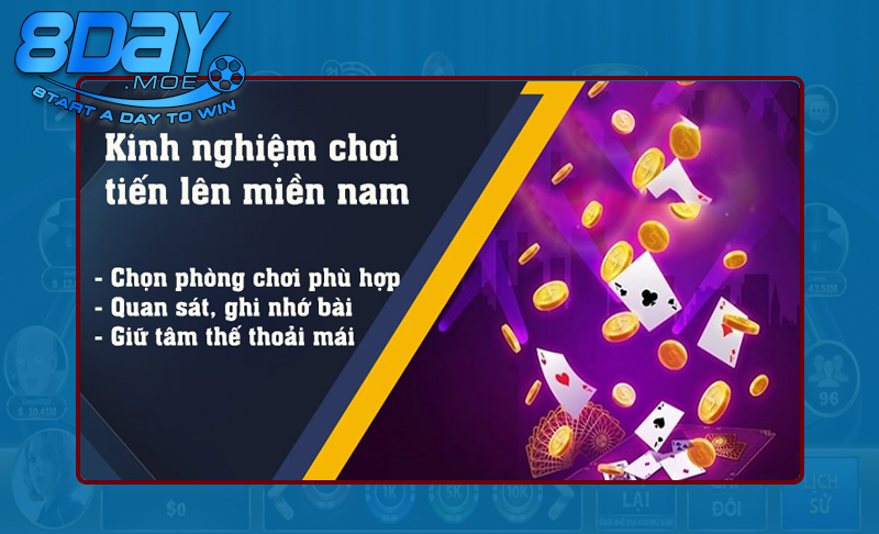 Mẹo hay chinh phục tiến lên miền nam 8DAY