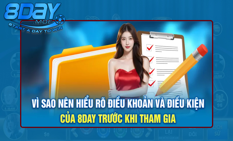 Lợi ích khi 8DAY điều khoản và điều kiện